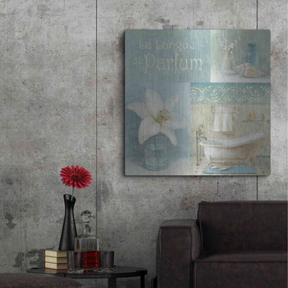 Luxe Metal Art 'Parfum I' by Danhui Nai, Metal Wall Art,36x36