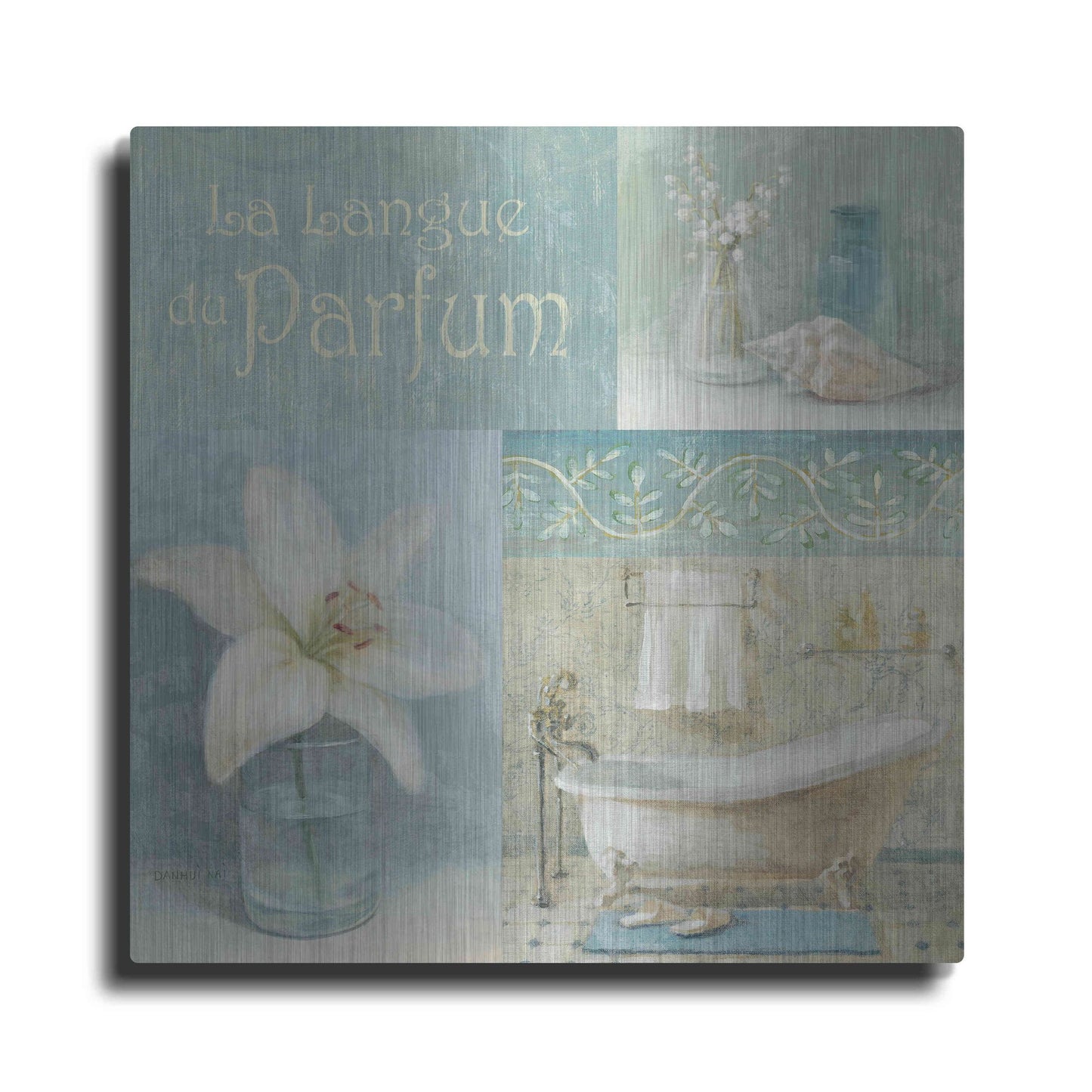 Luxe Metal Art 'Parfum I' by Danhui Nai, Metal Wall Art