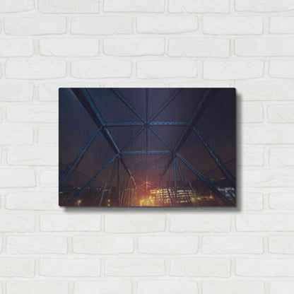 Luxe Metal Art 'Bronx' by Sebastien Lory, Metal Wall Art,24x16