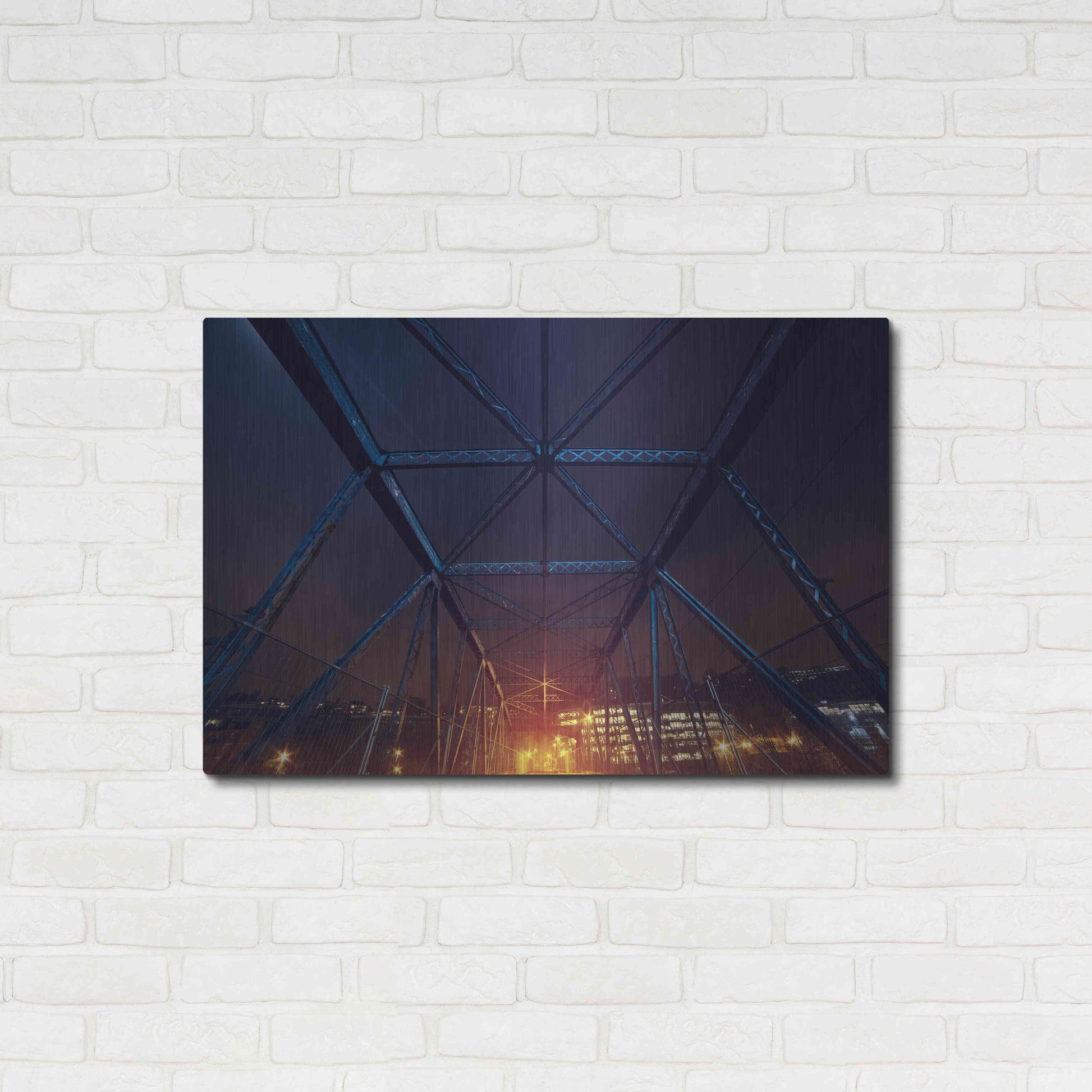 Luxe Metal Art 'Bronx' by Sebastien Lory, Metal Wall Art,36x24