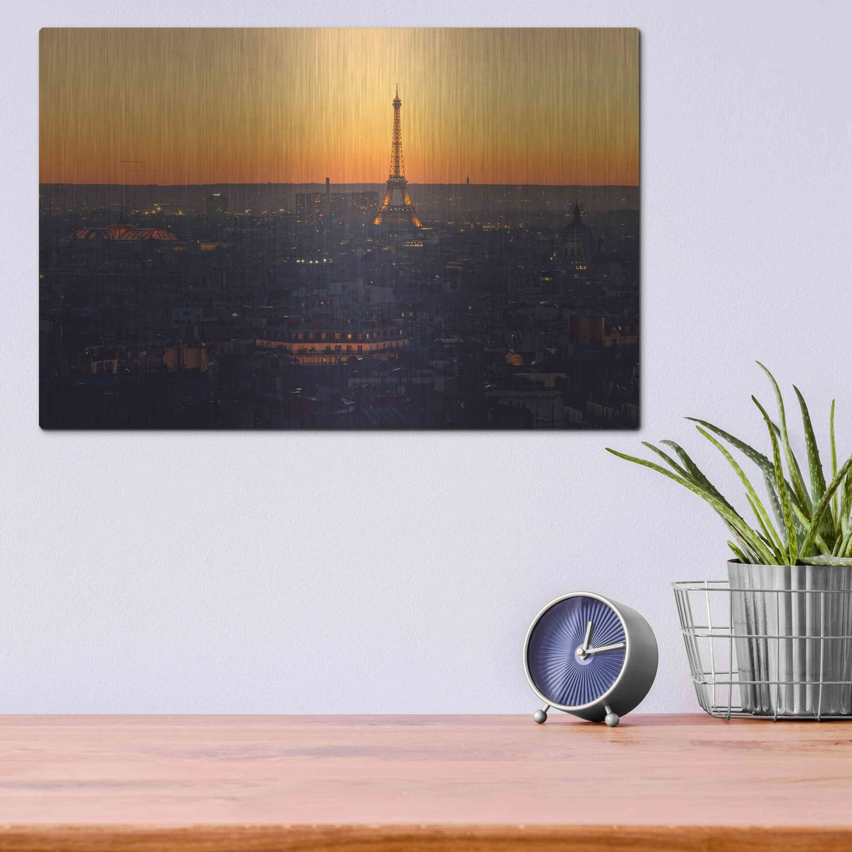 'D Paris' by Sebastien Lory – Metal Wall Art, 16x12 room view