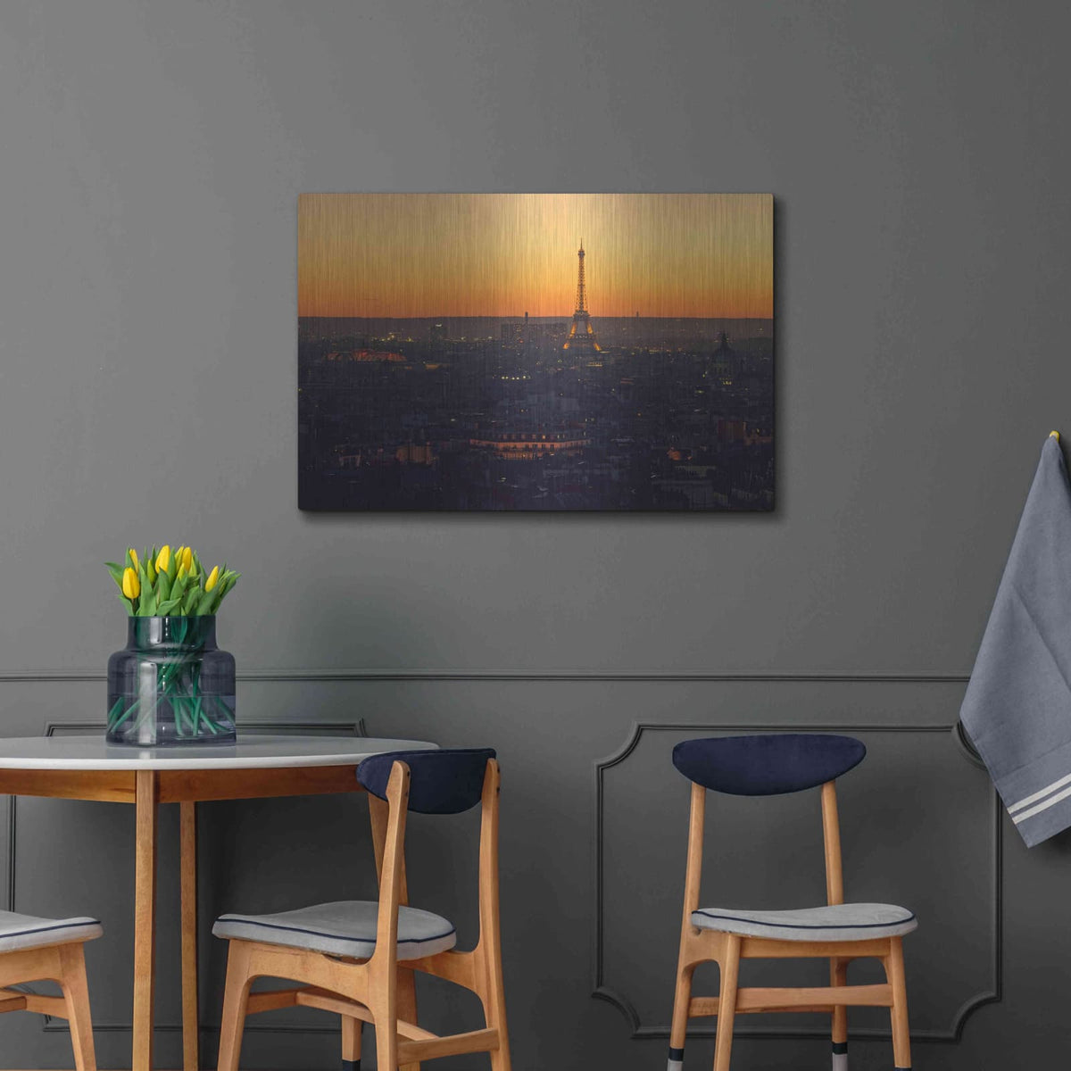 'D Paris' by Sebastien Lory – Metal Wall Art, 36x24 room view