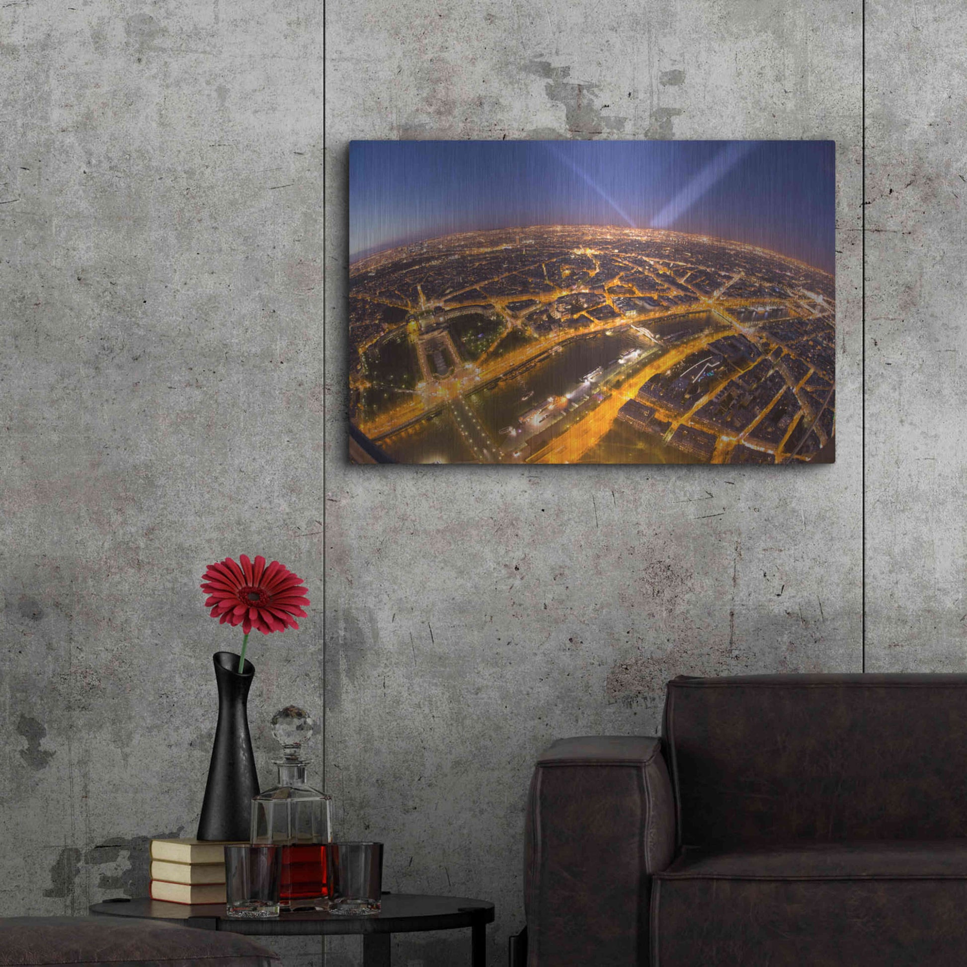 Luxe Metal Art 'From Arc' by Sebastien Lory, Metal Wall Art,36x24