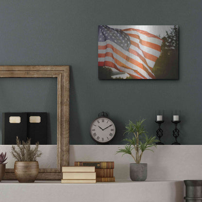 Luxe Metal Art 'God Bless America' by Epic Portfolio, Metal Wall Art,16x12