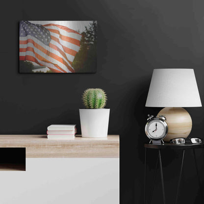 Luxe Metal Art 'God Bless America' by Epic Portfolio, Metal Wall Art,24x16