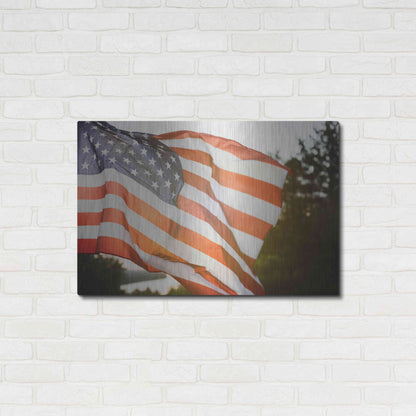 Luxe Metal Art 'God Bless America' by Epic Portfolio, Metal Wall Art,36x24