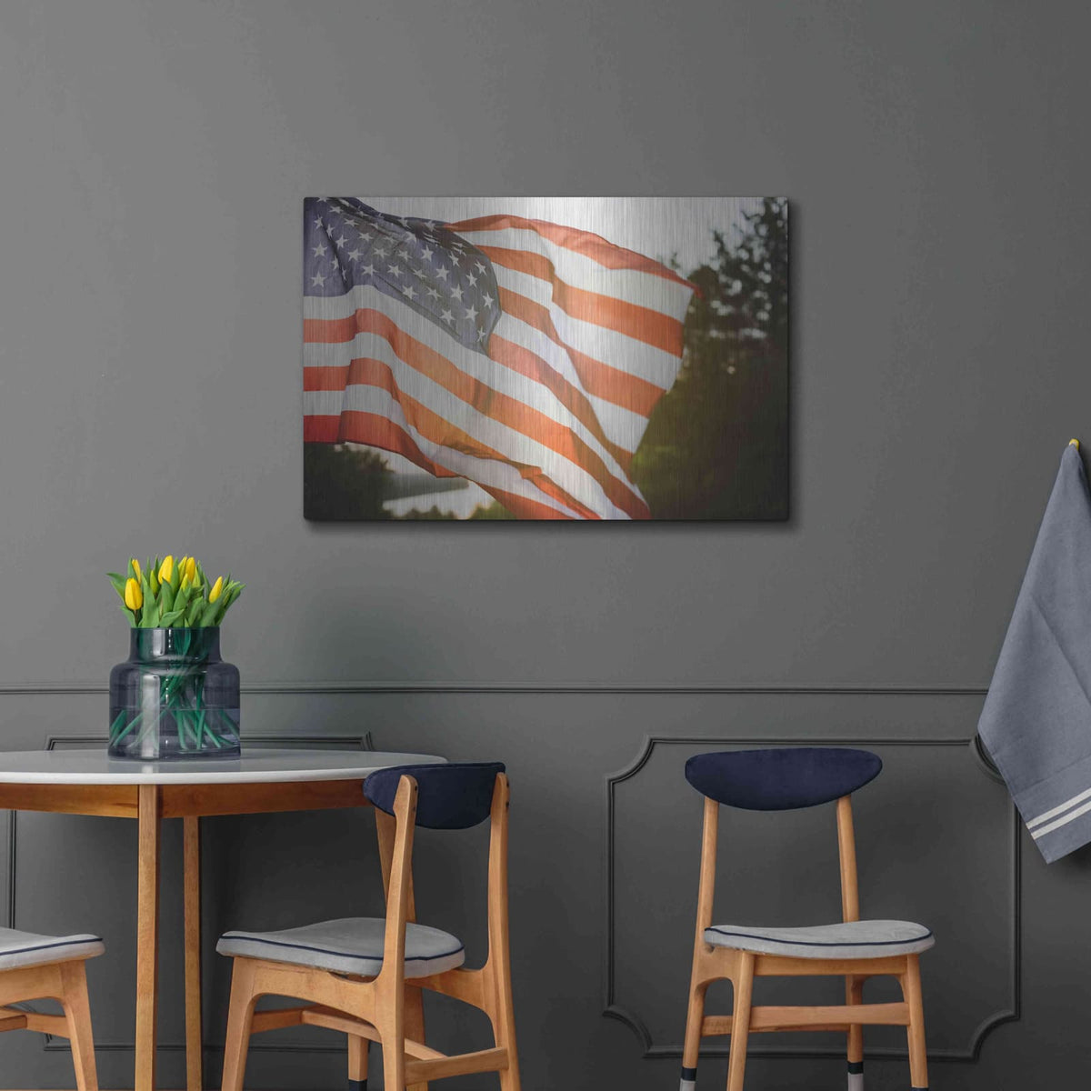 'God Bless America' by Luxe Metal Portfolio – Metal Wall Art, 36x24 room view