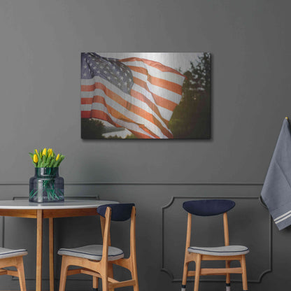 Luxe Metal Art 'God Bless America' by Epic Portfolio, Metal Wall Art,36x24