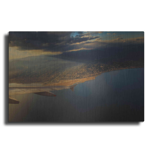 Luxe Metal Art 'Nice Airport' by Sebastien Lory, Metal Wall Art