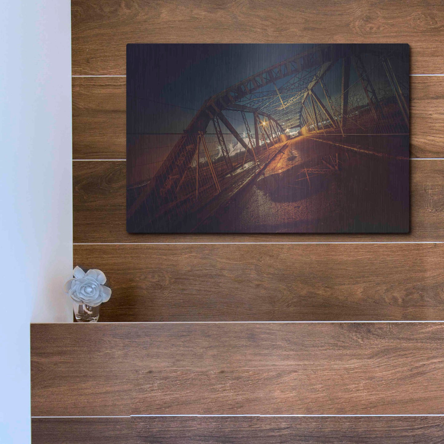 Luxe Metal Art 'Seguin' by Sebastien Lory, Metal Wall Art,16x12