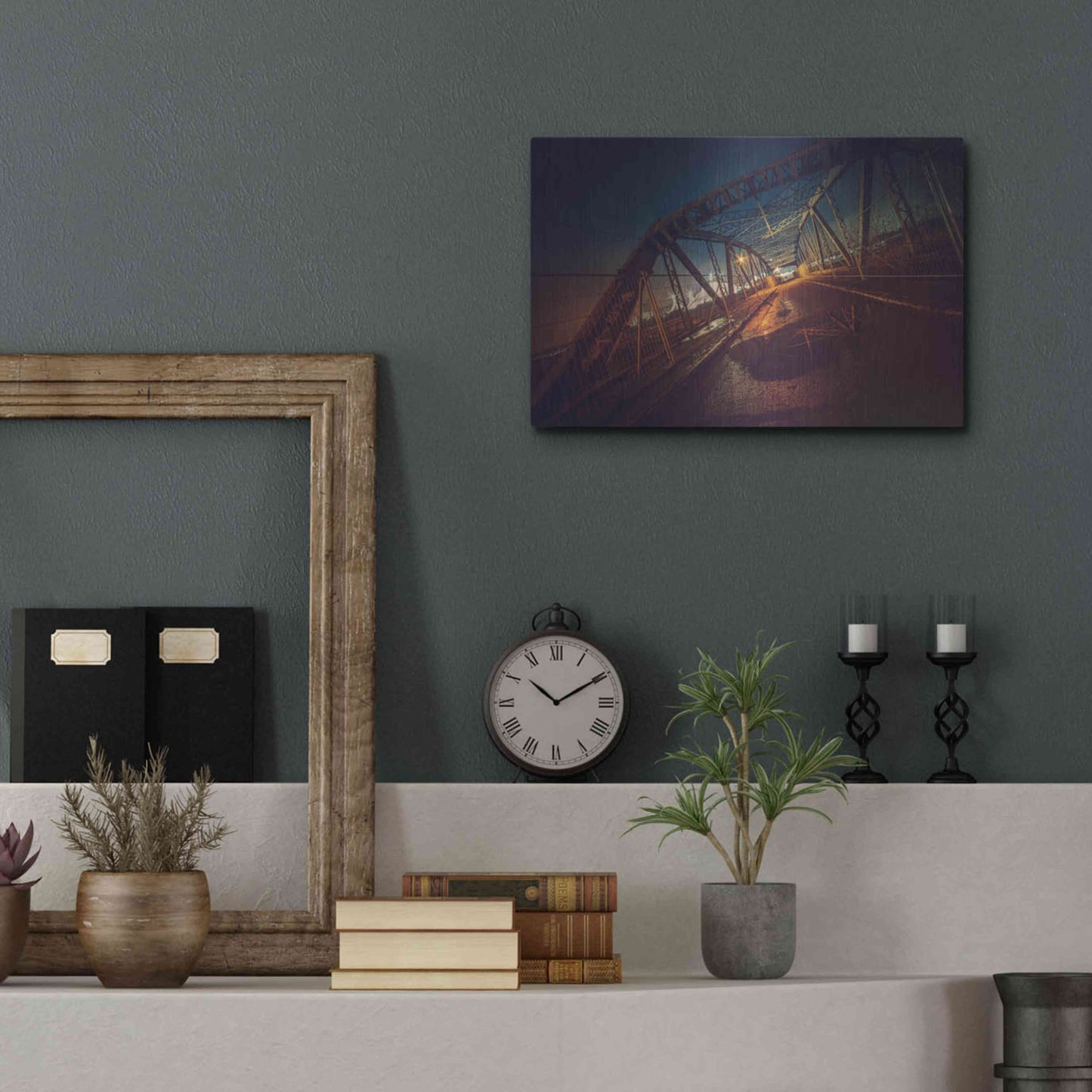 Luxe Metal Art 'Seguin' by Sebastien Lory, Metal Wall Art,16x12