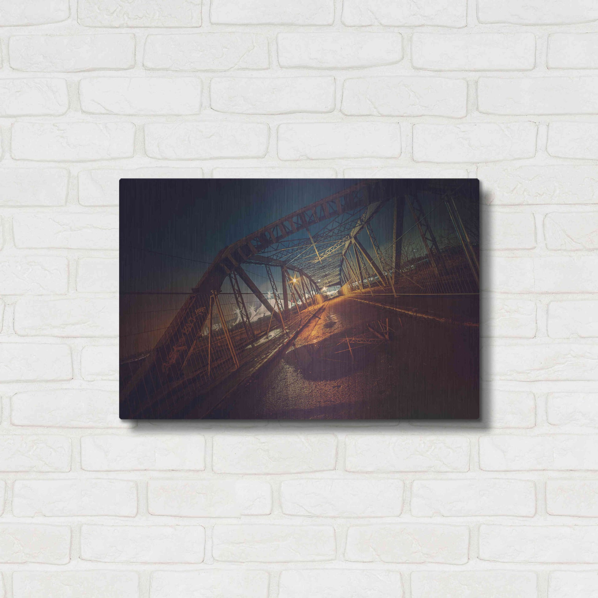 Luxe Metal Art 'Seguin' by Sebastien Lory, Metal Wall Art,24x16