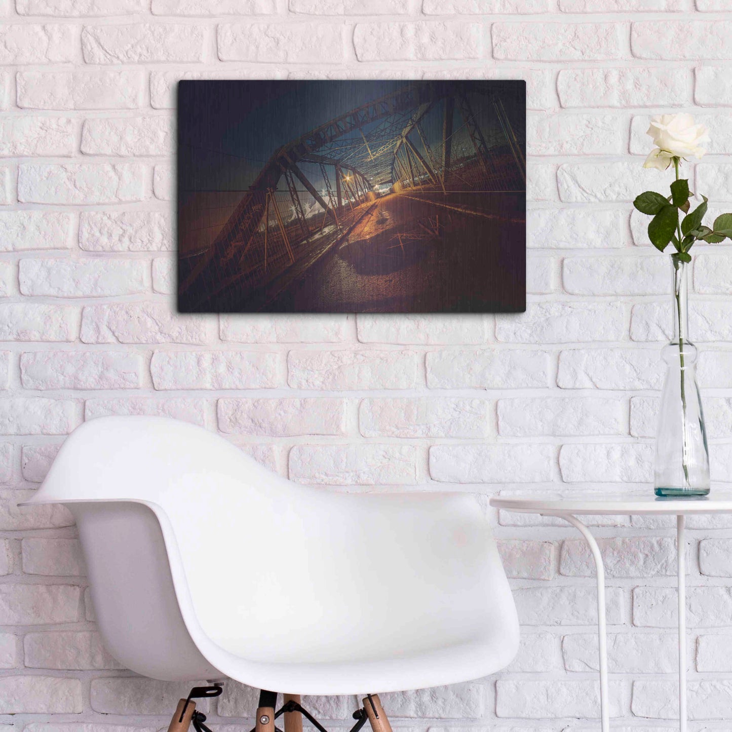 Luxe Metal Art 'Seguin' by Sebastien Lory, Metal Wall Art,24x16