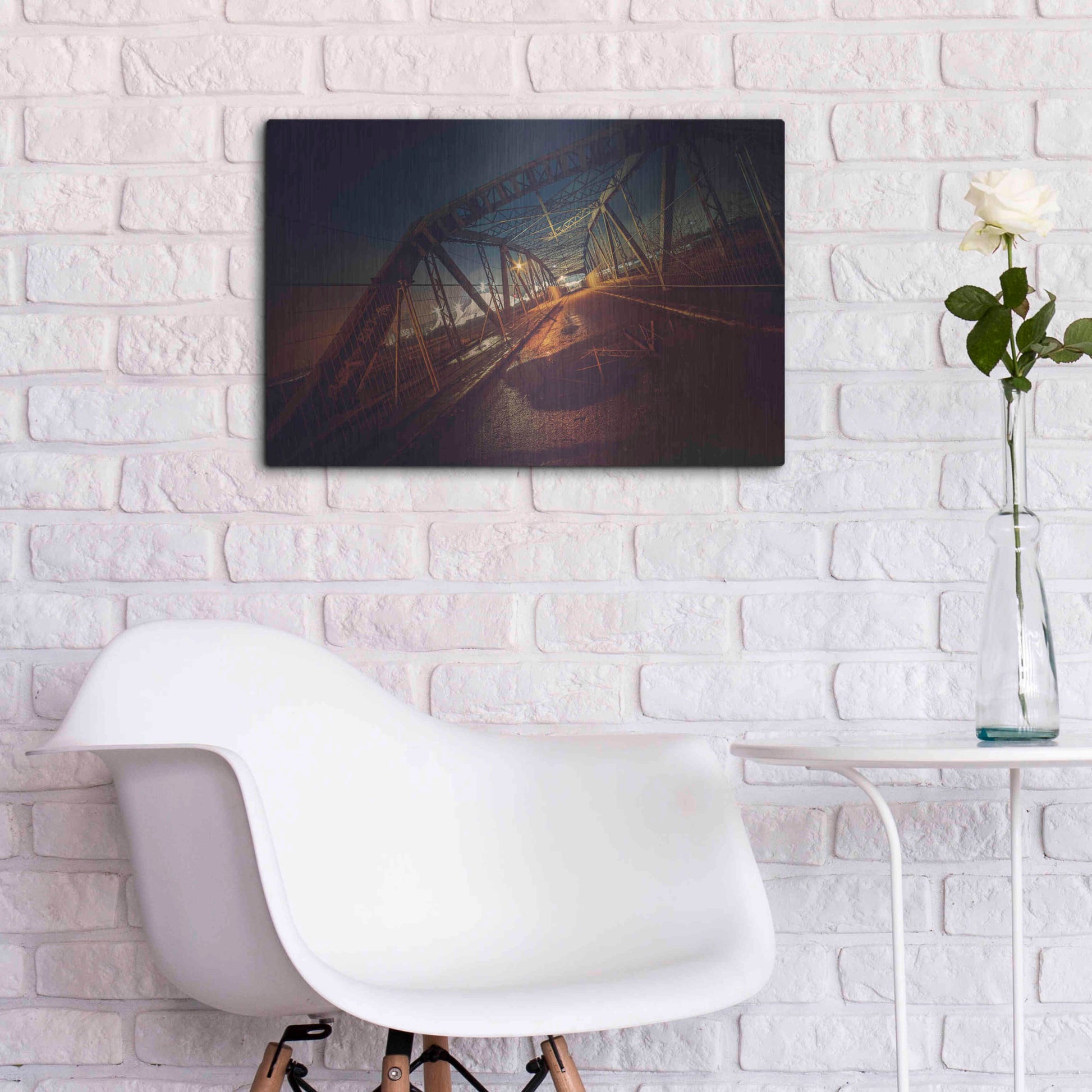 Luxe Metal Art 'Seguin' by Sebastien Lory, Metal Wall Art,24x16