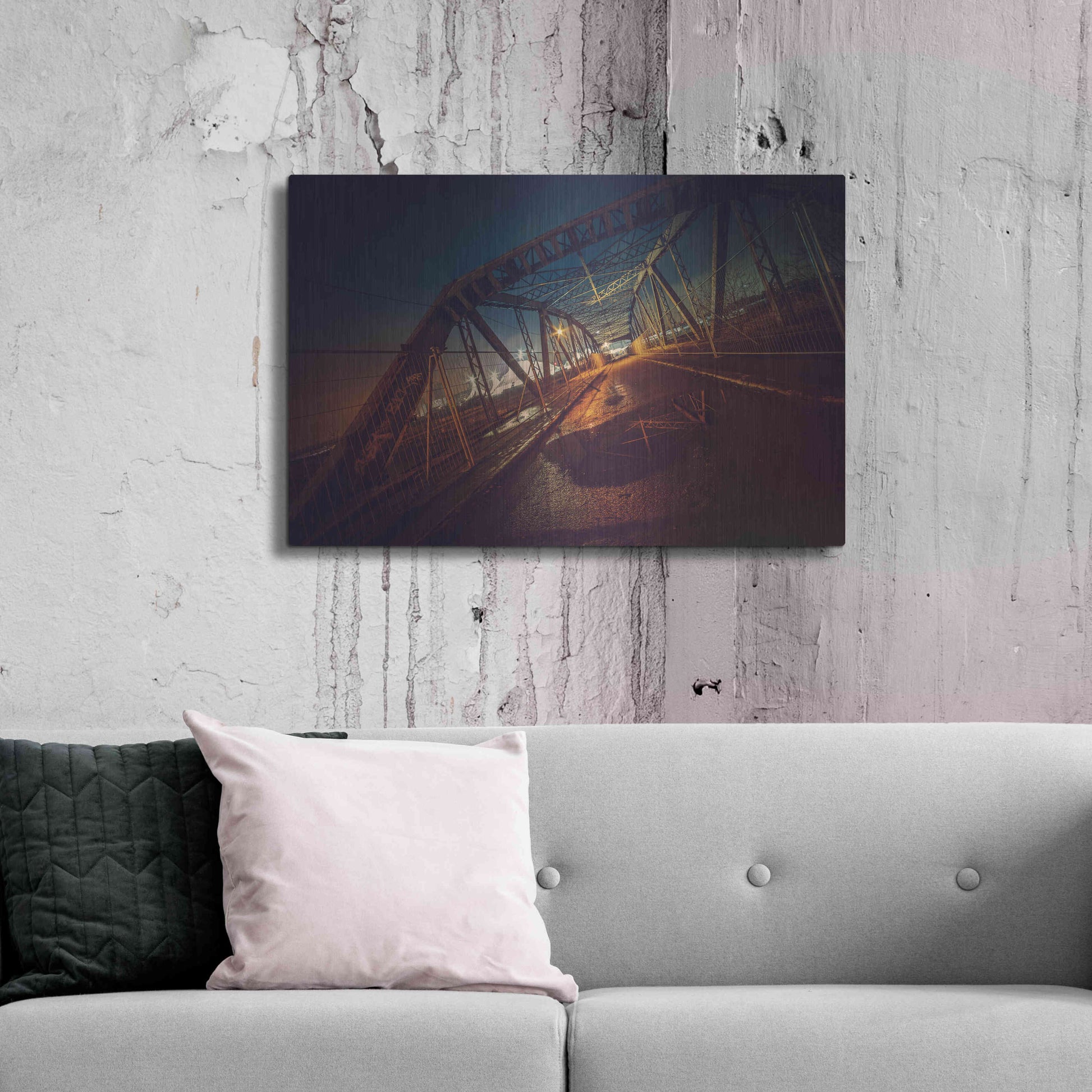 Luxe Metal Art 'Seguin' by Sebastien Lory, Metal Wall Art,36x24