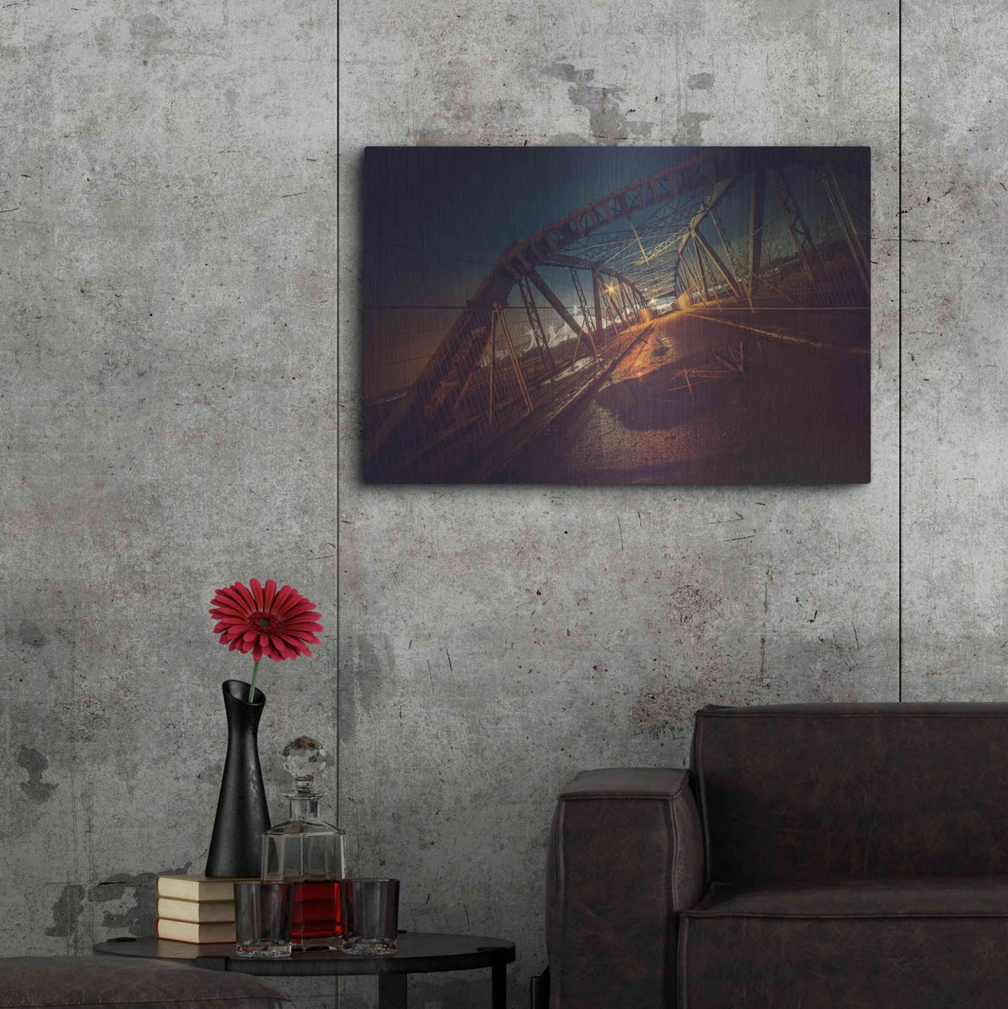 Luxe Metal Art 'Seguin' by Sebastien Lory, Metal Wall Art,36x24