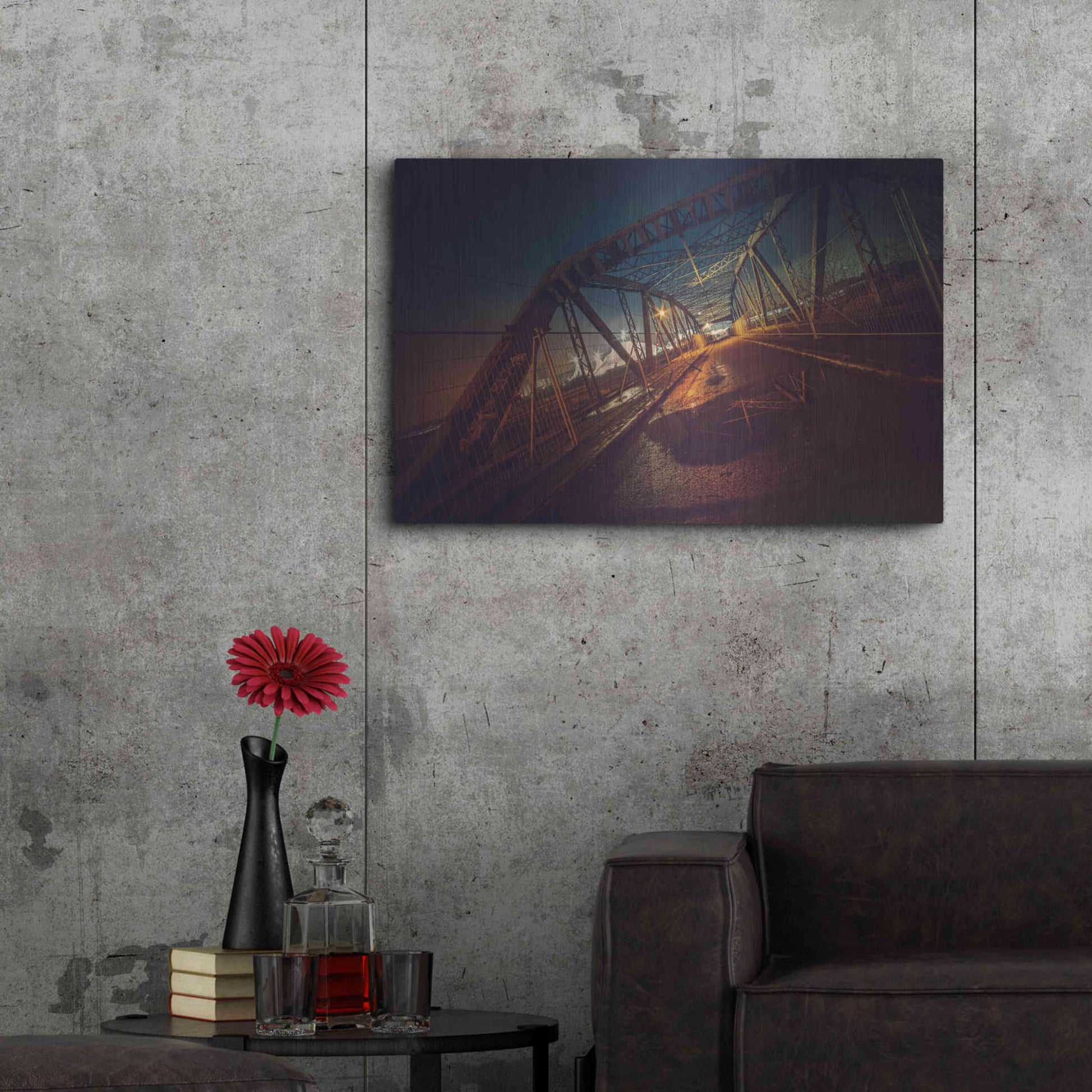 Luxe Metal Art 'Seguin' by Sebastien Lory, Metal Wall Art,36x24