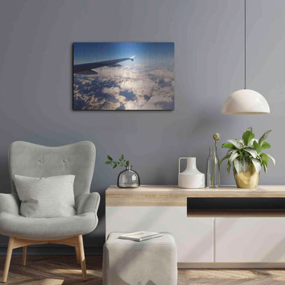 Luxe Metal Art 'Over The Mountains' by Sebastien Lory, Metal Wall Art,24x16