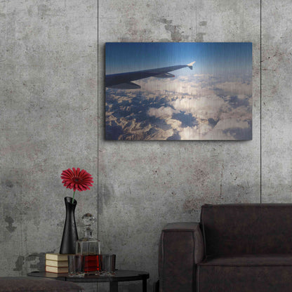 Luxe Metal Art 'Over The Mountains' by Sebastien Lory, Metal Wall Art,36x24