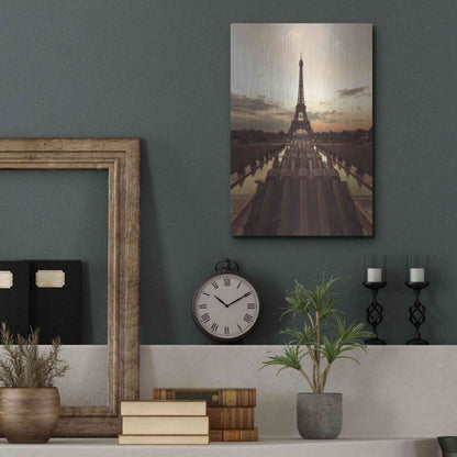 Luxe Metal Art 'Fire Eiffel tOWER' by Sebastien Lory, Metal Wall Art,12x16