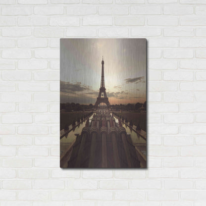 Luxe Metal Art 'Fire Eiffel tOWER' by Sebastien Lory, Metal Wall Art,24x36