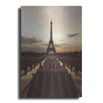 Luxe Metal Art 'Fire Eiffel tOWER' by Sebastien Lory, Metal Wall Art