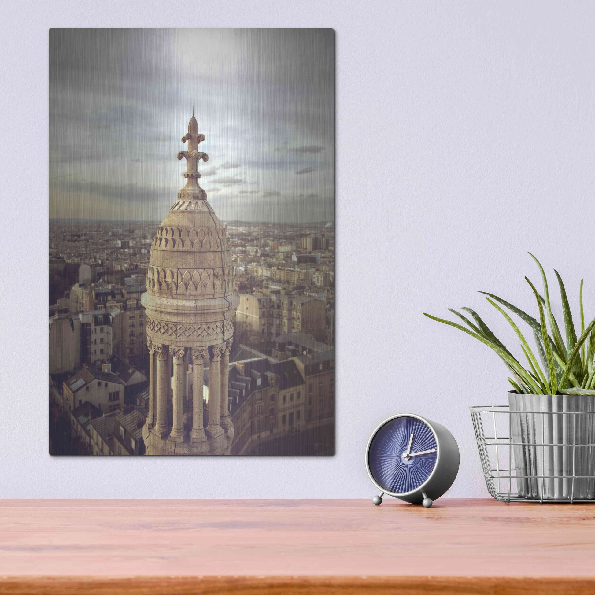 Luxe Metal Art 'Sacré Coeur' by Sebastien Lory, Metal Wall Art,12x16