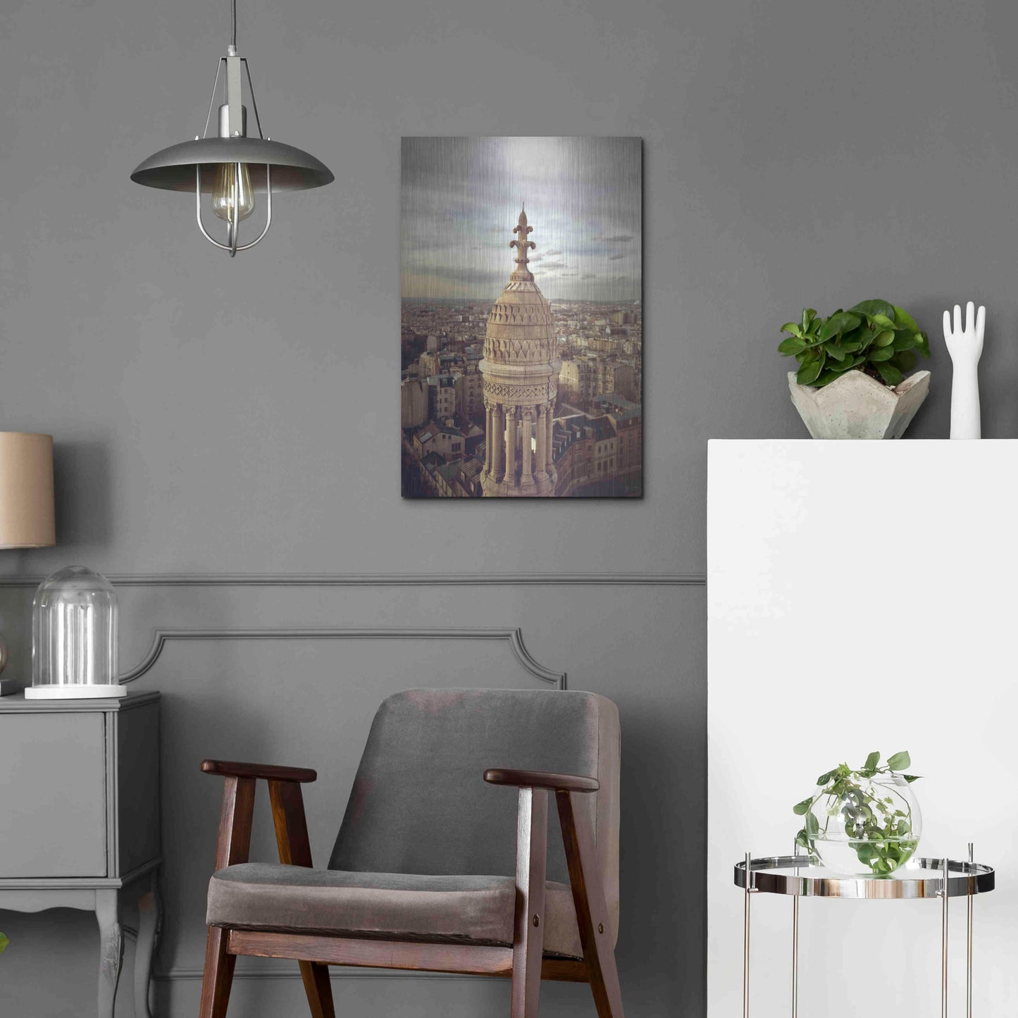 Luxe Metal Art 'Sacré Coeur' by Sebastien Lory, Metal Wall Art,16x24