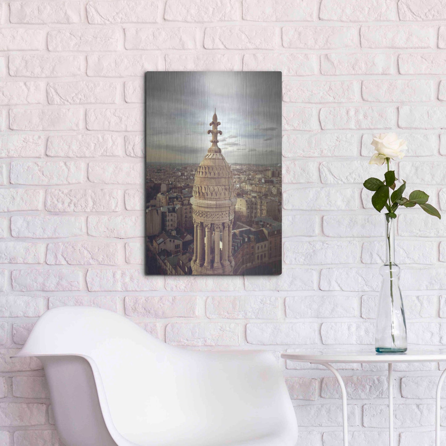 Luxe Metal Art 'Sacré Coeur' by Sebastien Lory, Metal Wall Art,16x24