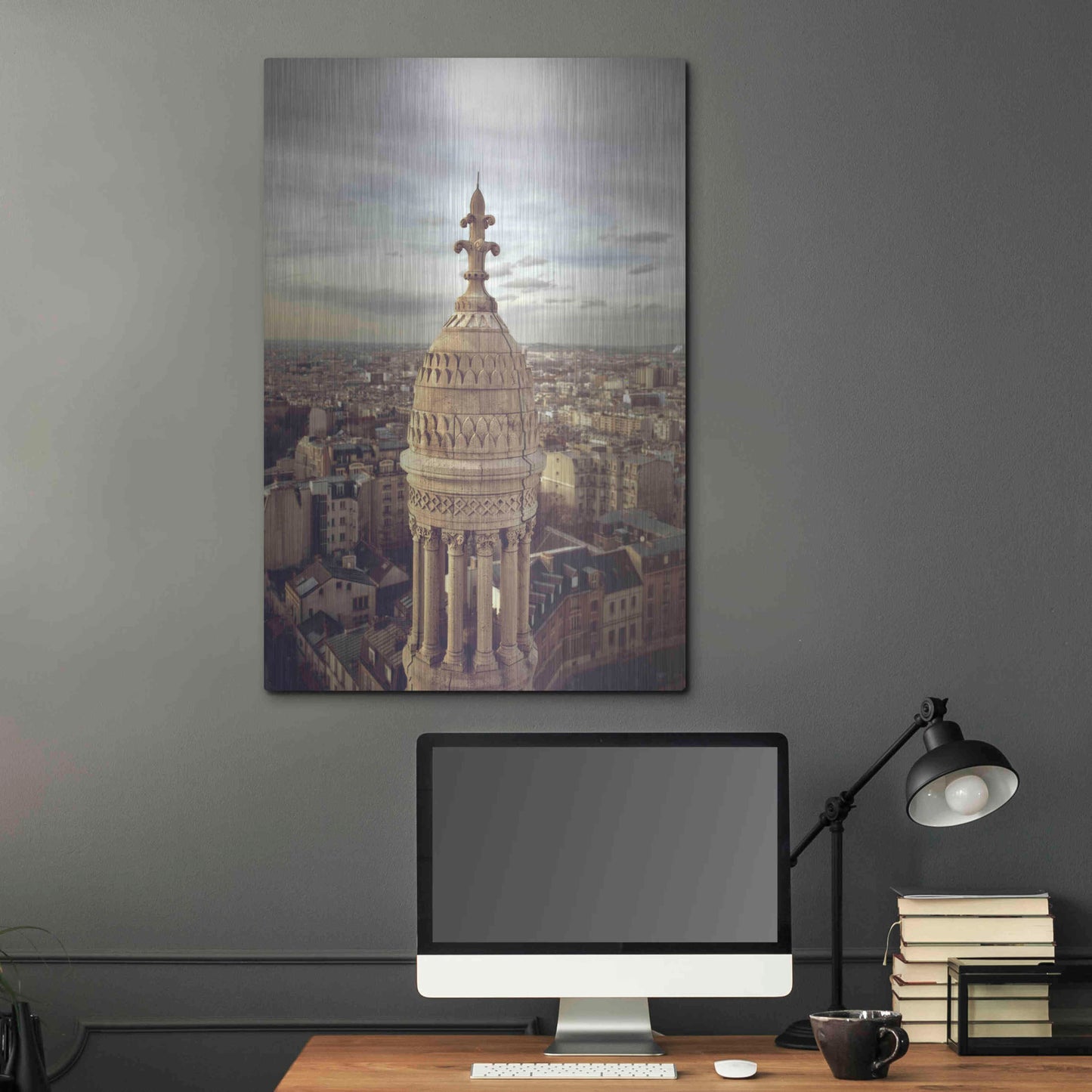 Luxe Metal Art 'Sacré Coeur' by Sebastien Lory, Metal Wall Art,24x36