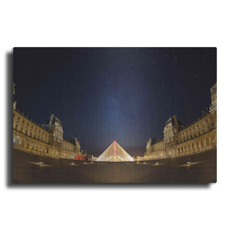 'Lourve Museum Nights' by Sebastien Lory – Metal Wall Art