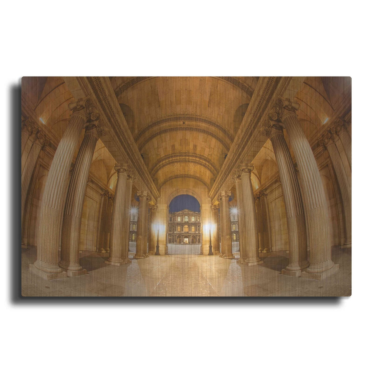'Golden Columns' by Sebastien Lory – Metal Wall Art