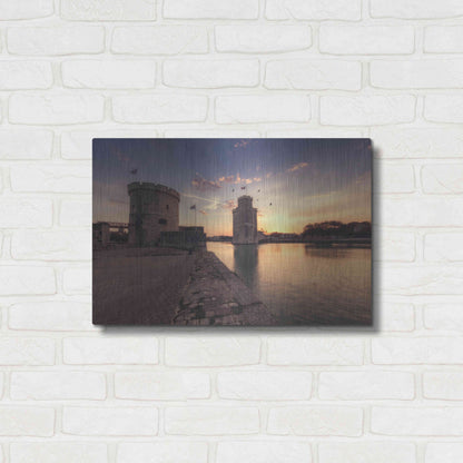 Luxe Metal Art 'Port de la Rochelle' by Sebastien Lory, Metal Wall Art,24x16