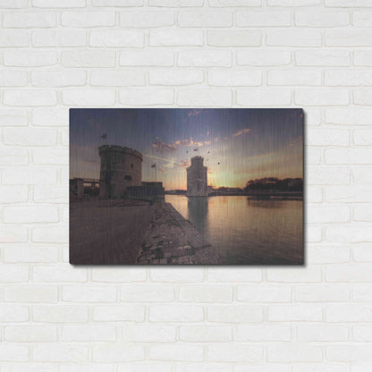 Luxe Metal Art 'Port de la Rochelle' by Sebastien Lory, Metal Wall Art,36x24