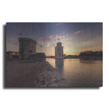 Luxe Metal Art 'Port de la Rochelle' by Sebastien Lory, Metal Wall Art