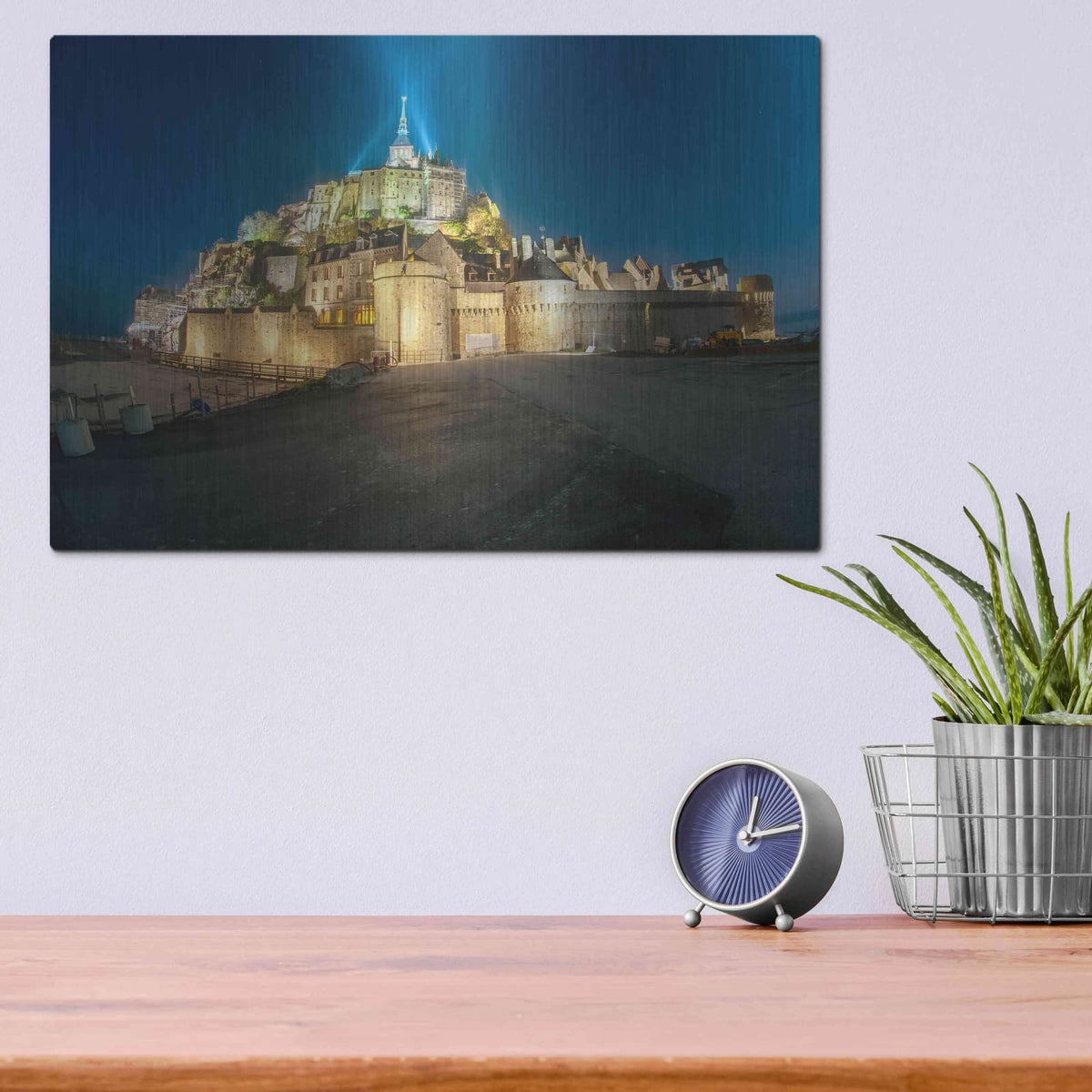 'Castle Lights' by Sebastien Lory – Metal Wall Art, 16x12 room view