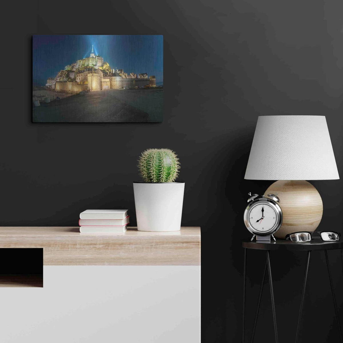 'Castle Lights' by Sebastien Lory – Metal Wall Art, 24x16 room view