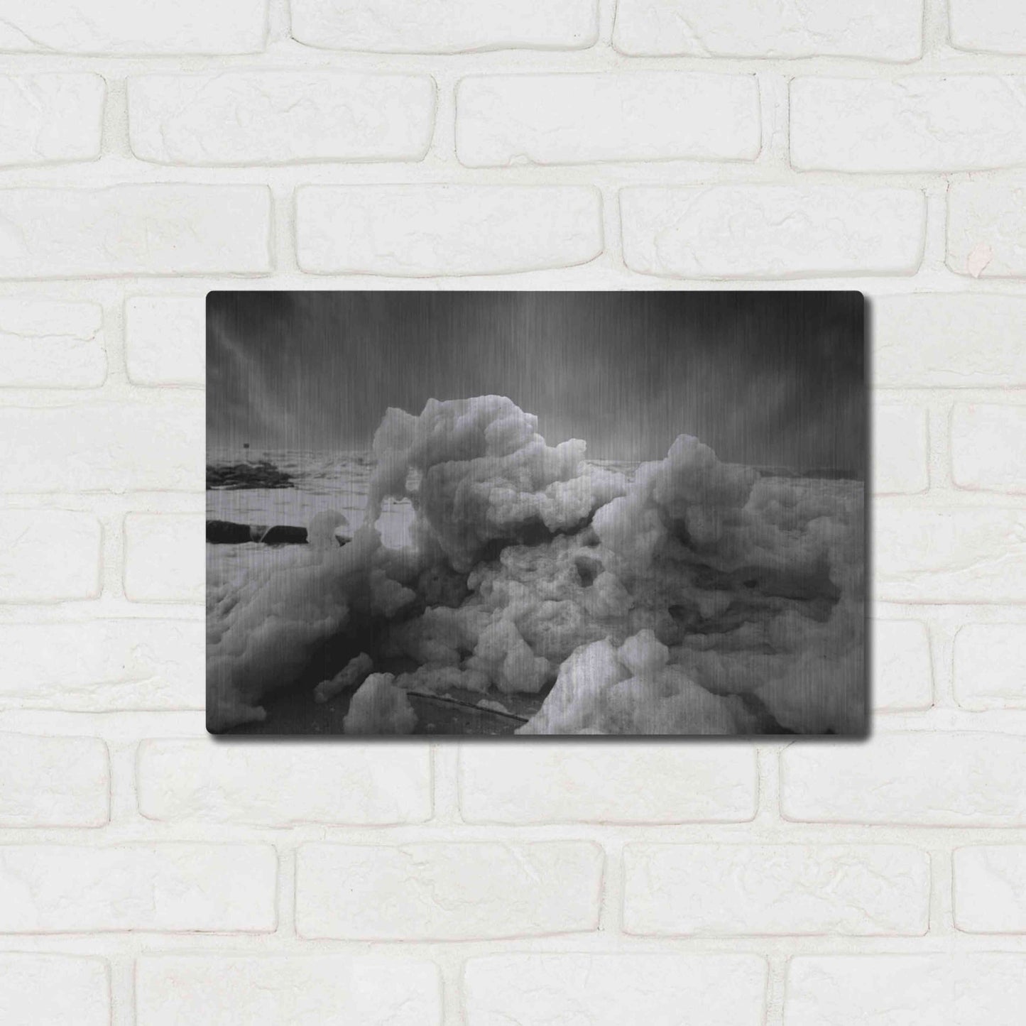 Luxe Metal Art 'Land Clouds' by Sebastien Lory, Metal Wall Art,16x12