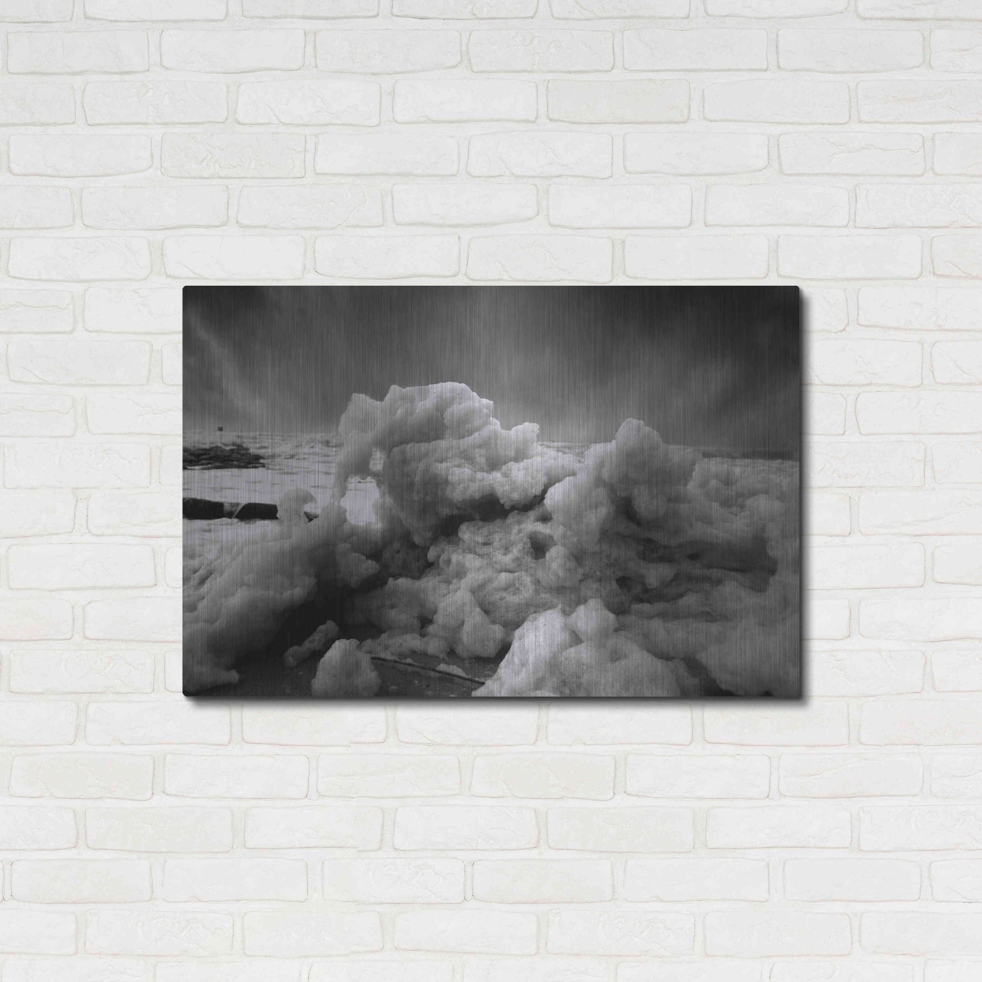 Luxe Metal Art 'Land Clouds' by Sebastien Lory, Metal Wall Art,36x24