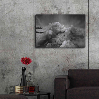 Luxe Metal Art 'Land Clouds' by Sebastien Lory, Metal Wall Art,36x24