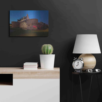 Luxe Metal Art 'Behind the Castle' by Sebastien Lory, Metal Wall Art,24x16