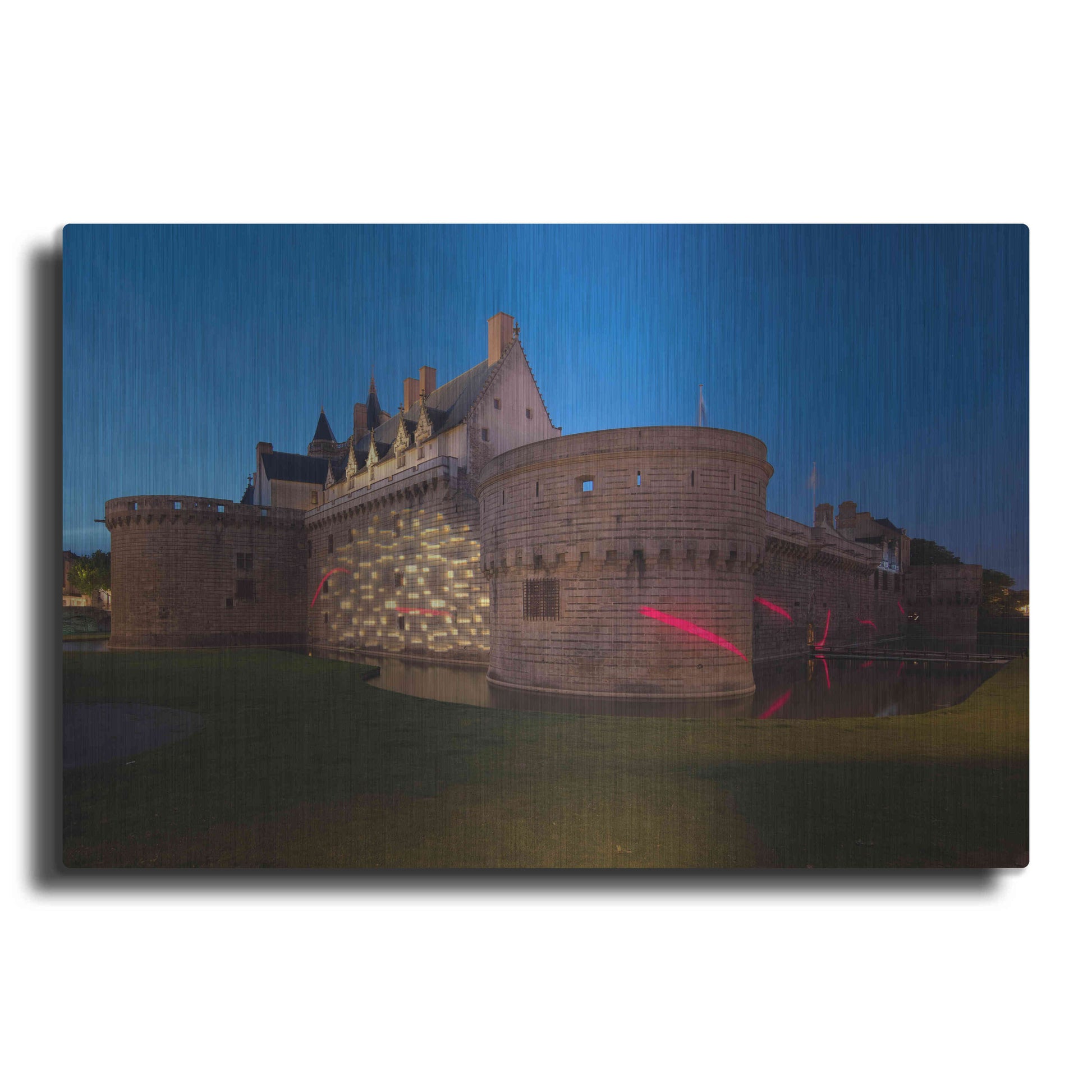 Luxe Metal Art 'Behind the Castle' by Sebastien Lory, Metal Wall Art