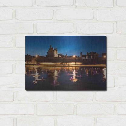 Luxe Metal Art 'Castle Reflections' by Sebastien Lory, Metal Wall Art,16x12