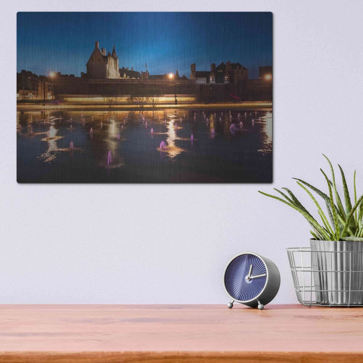 'Castle Reflections' by Sebastien Lory – Metal Wall Art, 16x12 room view