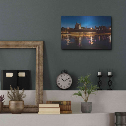 Luxe Metal Art 'Castle Reflections' by Sebastien Lory, Metal Wall Art,16x12