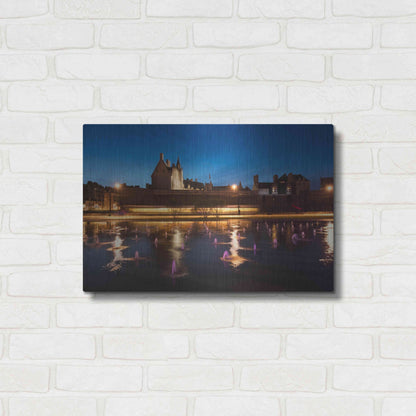 Luxe Metal Art 'Castle Reflections' by Sebastien Lory, Metal Wall Art,24x16