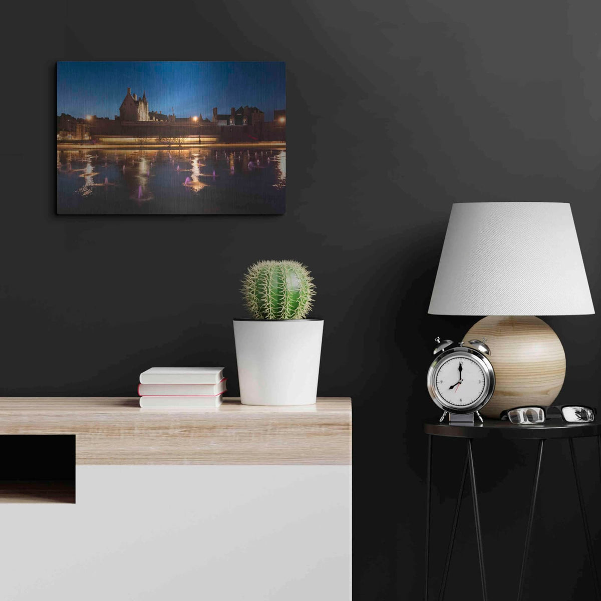 'Castle Reflections' by Sebastien Lory – Metal Wall Art, 24x16 room view