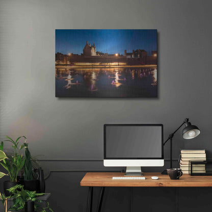 Luxe Metal Art 'Castle Reflections' by Sebastien Lory, Metal Wall Art,36x24