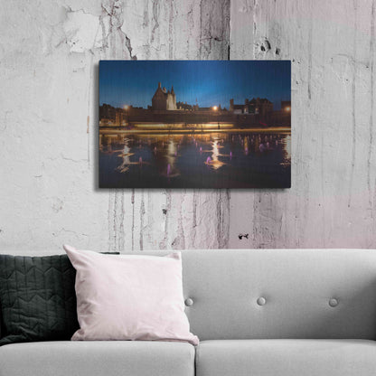 Luxe Metal Art 'Castle Reflections' by Sebastien Lory, Metal Wall Art,36x24