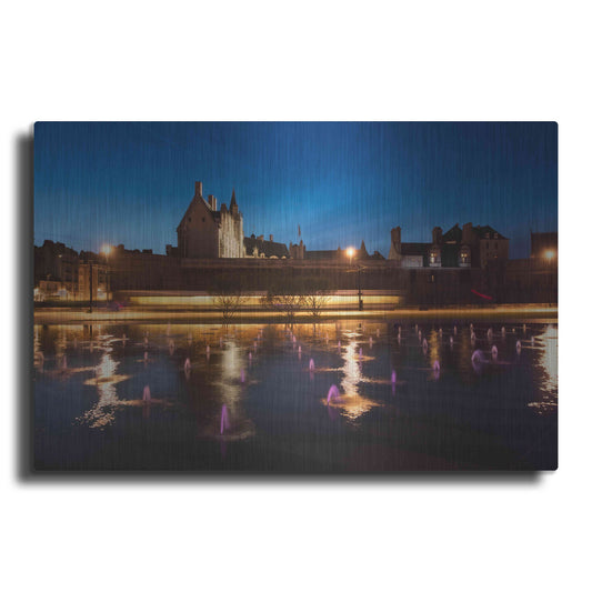 Luxe Metal Art 'Castle Reflections' by Sebastien Lory, Metal Wall Art